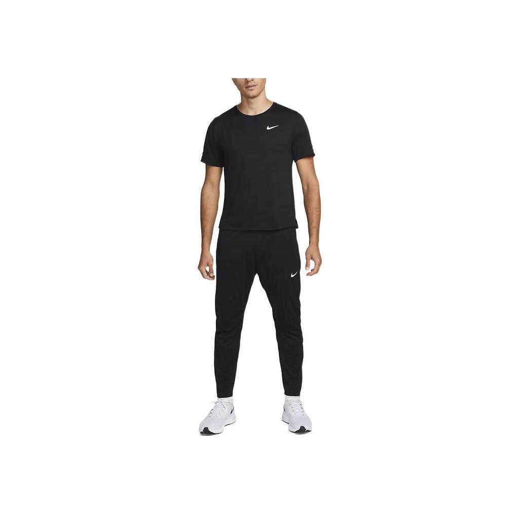 Nike FW22 Solid Color Logo Print Tapered Sports Pants Men bottoms Black DQ4741-010