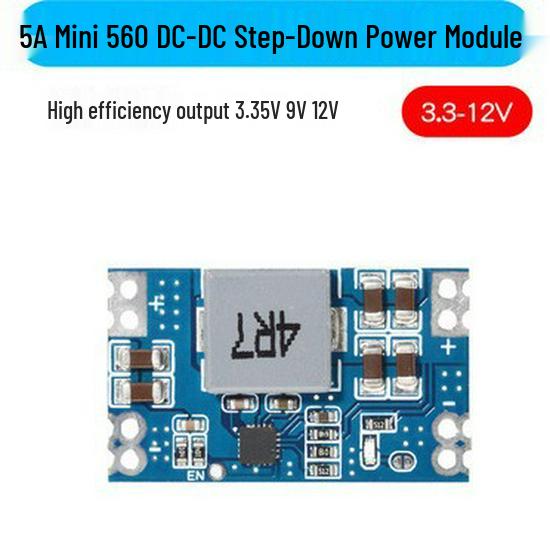 Mini560 High-Efficiency DC-DC Step-Down Voltage Stabilizer, Outputs: 3.3V, 5V, 9V, 12V