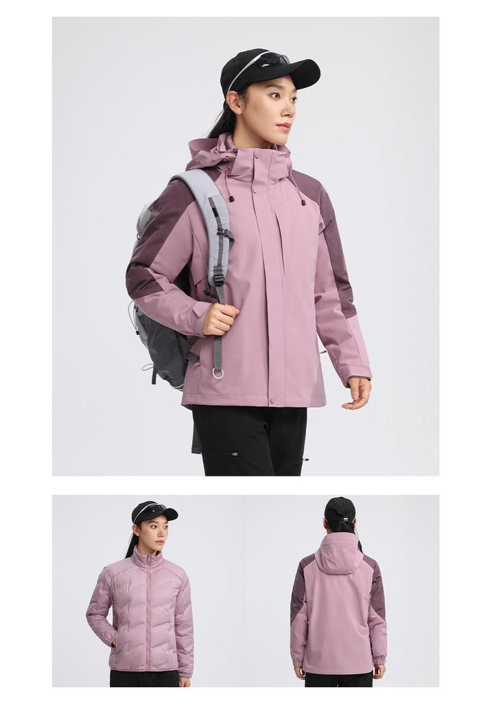 Fully Sealed 3-in-1 Women's Outdoor Ski & Mountaineering Jacket Set