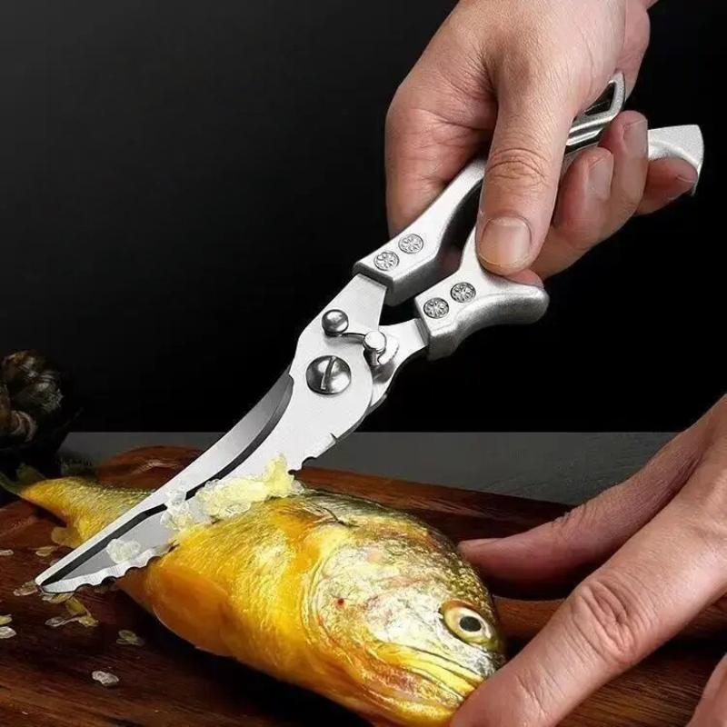 1 Stück Hähnchenknochen-Küchenschere aus Edelstahl für Fleisch, Obst, Ausbeinen, Angeln, Jagd, Camping, Robuste Küchenschere