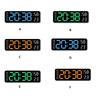 Multifunctional LED Wall Clock with Temperature Display Adjustment Brightness and 2 Alarms 12/24 Hour Memory Function
