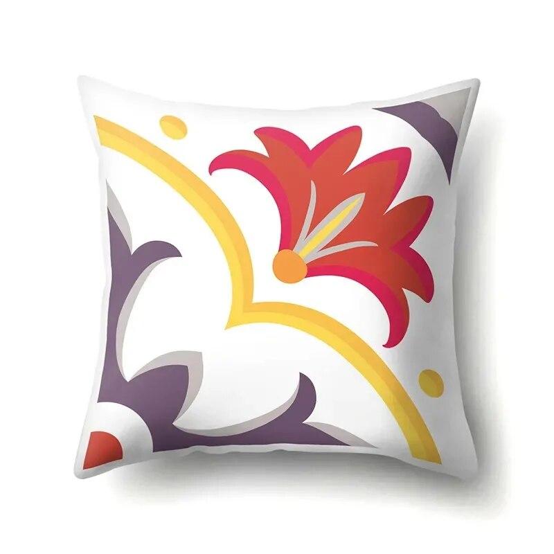 

Наволочка с геометрическим цветочным принтом 45x45 см, офисное кресло, гостиная, диван, наволочка, спальня, украшение для дома 40x40cm