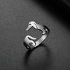 Cazador Adjustable Dachshund Dog Rings for Women Girl Stainless Steel Open Rings Cute Animal Pet Jewelry Birthday Gift Wholesale