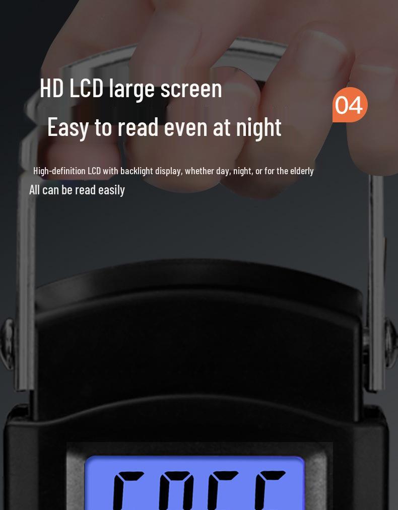 Tragbare elektronische Waage mit hoher Präzision, mit Maßband und Federaufhängevorrichtung