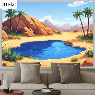 The Background Fabric for the Desert Landscape Is Made of Polyester Fiber and Is Suitable for Indoor/outdoor Decorative Purposes