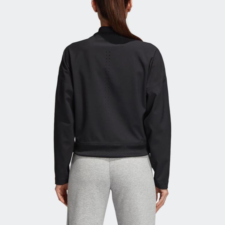 Adidas Z.N.E. Baseball Collar Zip-Up Casual Comfortable Reversible Jacket Women Jacket Black CE1957