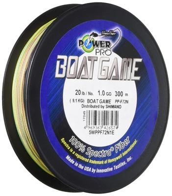 SHIMANO Power Pro PE Boat Line, Game, 300m, 1.0, Multicolor, PP-F72N