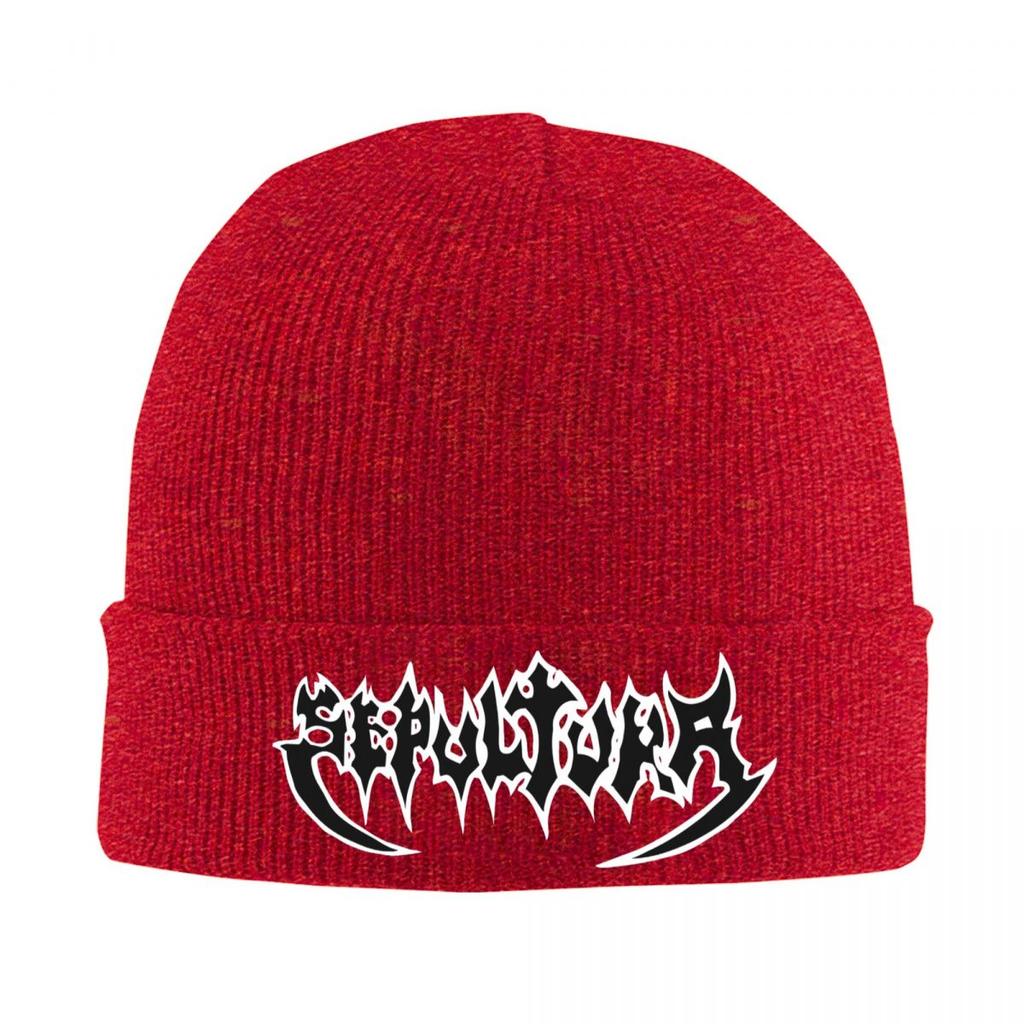 Sepultura Slayer Death Metal Warme Strickmütze Mode Mütze Herbst Winter Outdoor Beanie Hüte für Unisex Damen Erwachsene