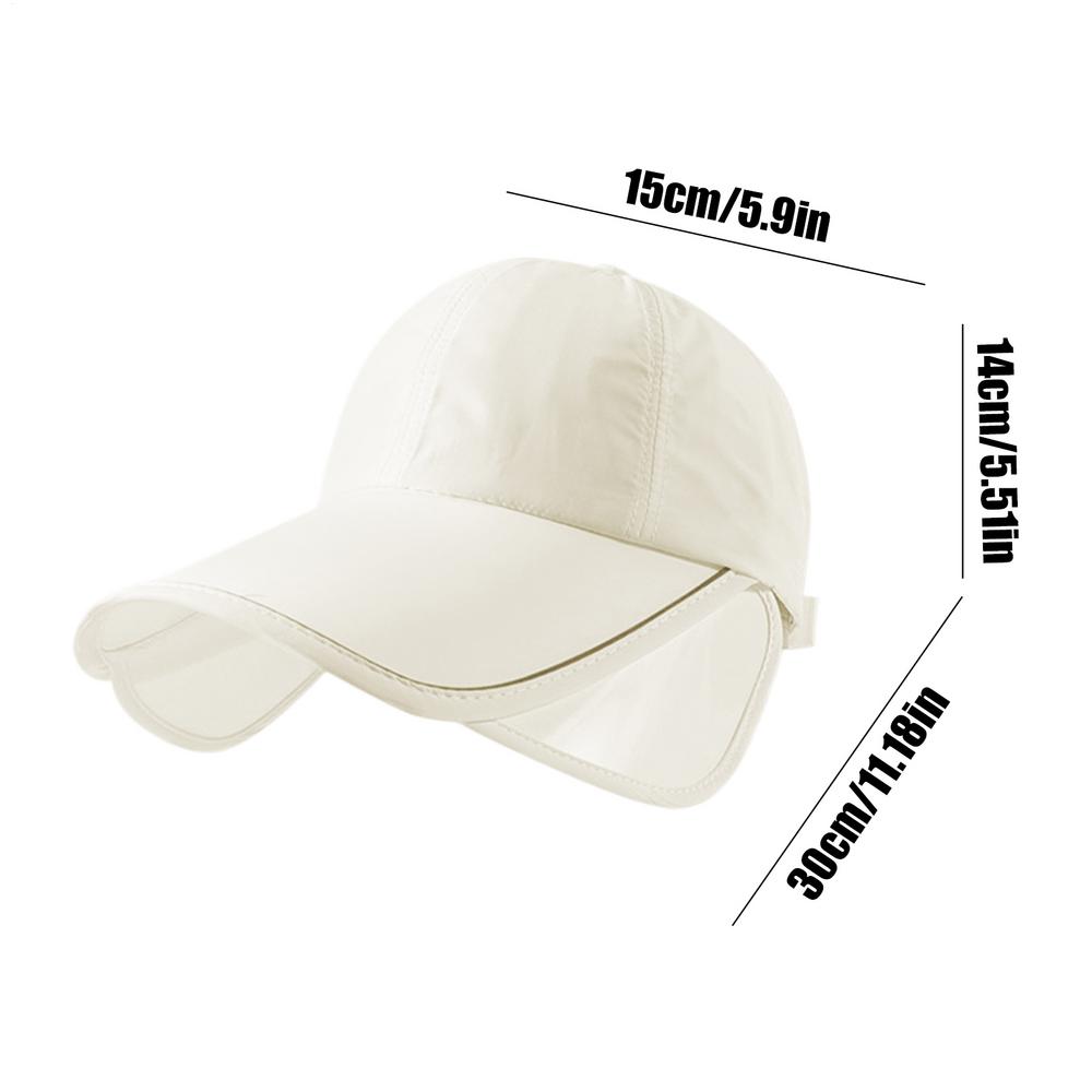 Sunscreen Hats Widened Brim Summer Sun Hat Outdoor Big Brim Cap Breathable Fishing Hat Retractable Sunshade UV protection бежевый