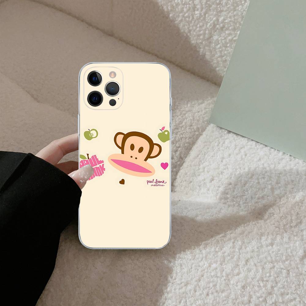 

Модный логотип P-Paul F-Frank для iPhone 17 16 15 14 13 12 Mini 11 Pro Max Прозрачный чехол iPhone 13pro max