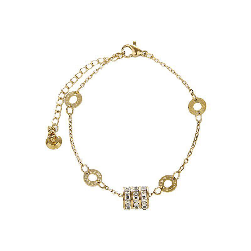 

Непобедимый Титановая сталь Женский Легкая Роскошь Меньшинство Подружки Браслет Golden Diamond Waist Bracelet