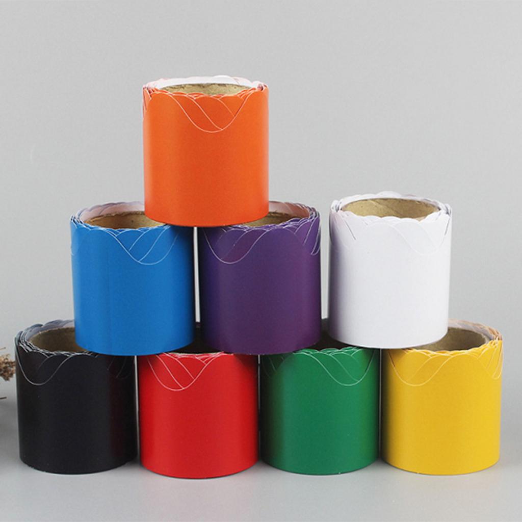 Durable Paper Border Trim Colorful Scalloped Border Trim Classroom Decoration