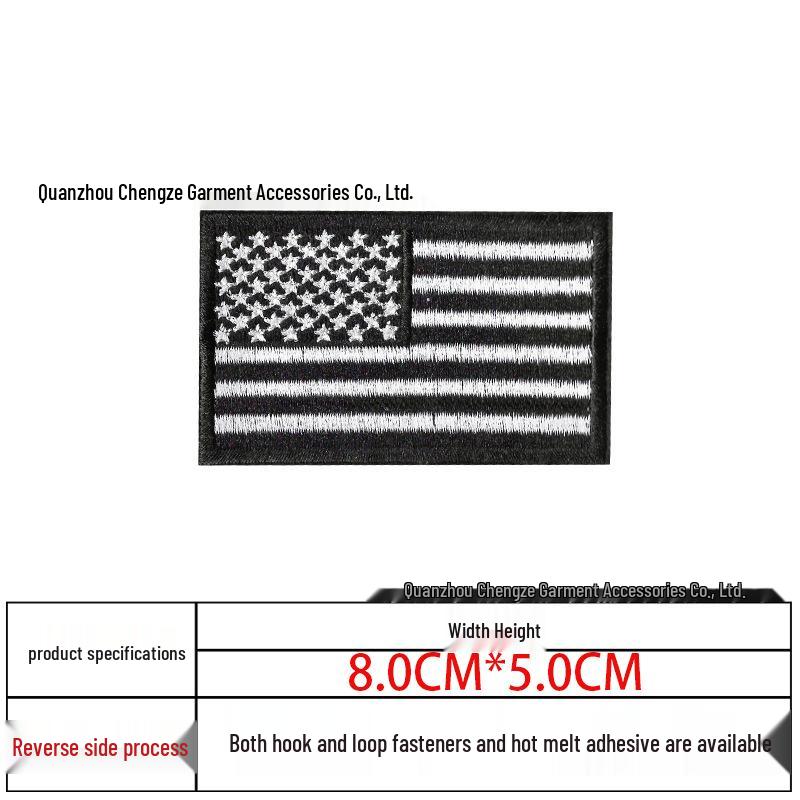 Embroidered Velcro US Flag Patch - Multicolor Stars and Stripes (Left & Right)