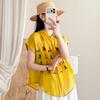 DIMANAF 2026 Summer New Plus Size Women Blouse Shirt Casual Lady Tops Tees Loose Embroidery Floral Cotton