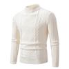 Men S Twisted Knit Sweater Casual Loose Long Sleeve Pullover