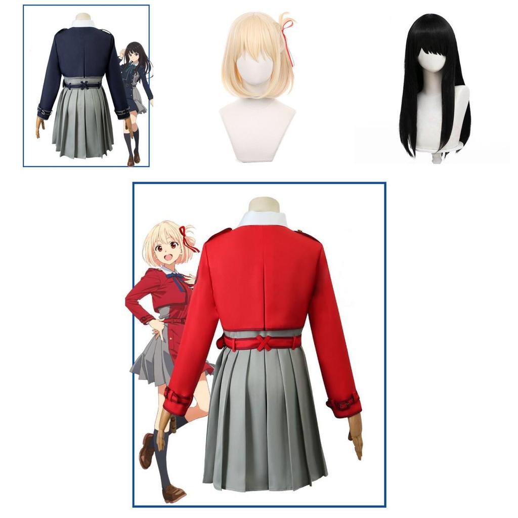 Lycoris Recoil Cosplay Costume With Polyester Fabric For Anime Conventions And Halloween