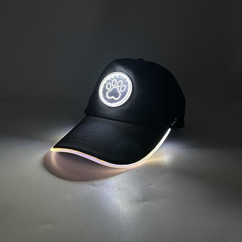 LED Leuchtender Totenkopf Baseballkappe Blinkende Leuchtende Halloween Partykappe Niedliche Logo-Kappe für Damen Herren Hip-hop Club Auftrittsbedarf