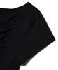 PEACE MAKER Ribbon Shirring Tee (Black)