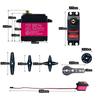 DS3225 25kg RC Servo, 270 Degree High Torque Full Metal Gear 6V Digital Servo Motor with 25T Arm Servo Horn for DIY Baja Car Control (2-Pack)