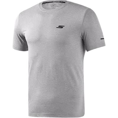 Quick-Dry Round Neck Knitted Short Sleeve T-Shirt Men Tops Rainy-Color P223M051-002A