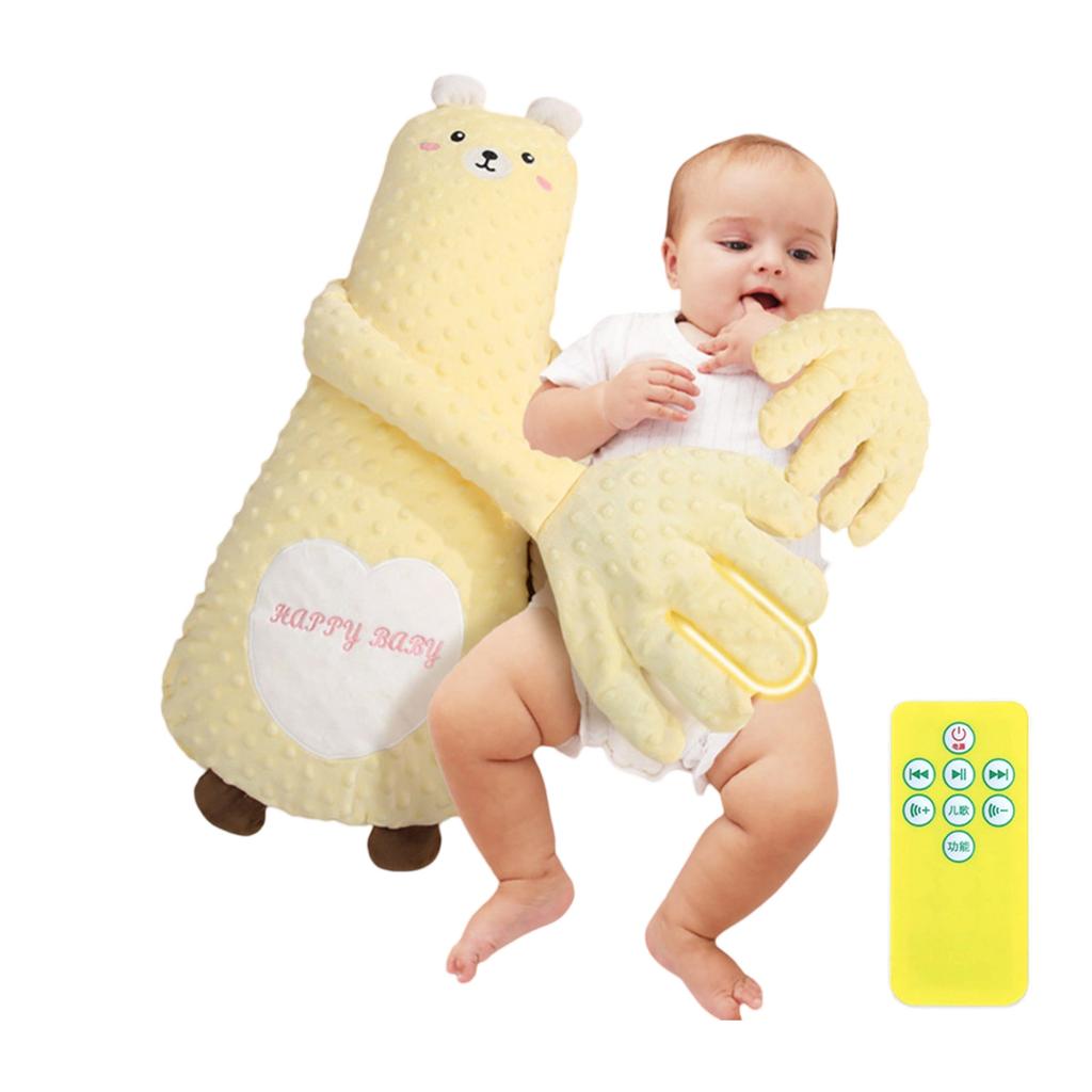 Lalka Uspokajająca dla Niemowląt w Kształcie Kreskówkowego Zwierzątka Poduszka Pomagająca Zasnąć z/bez Delikatnych Ruchów Klepania i Muzyką dla Noworodków