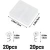 LUNARM 40 PCS Upholstery Tacks Clear Heads Twist P with Storage Box, 2 Styles Bedskirt Tacks P for Upholstery, Slipcovers, and Bedskirts Decoration