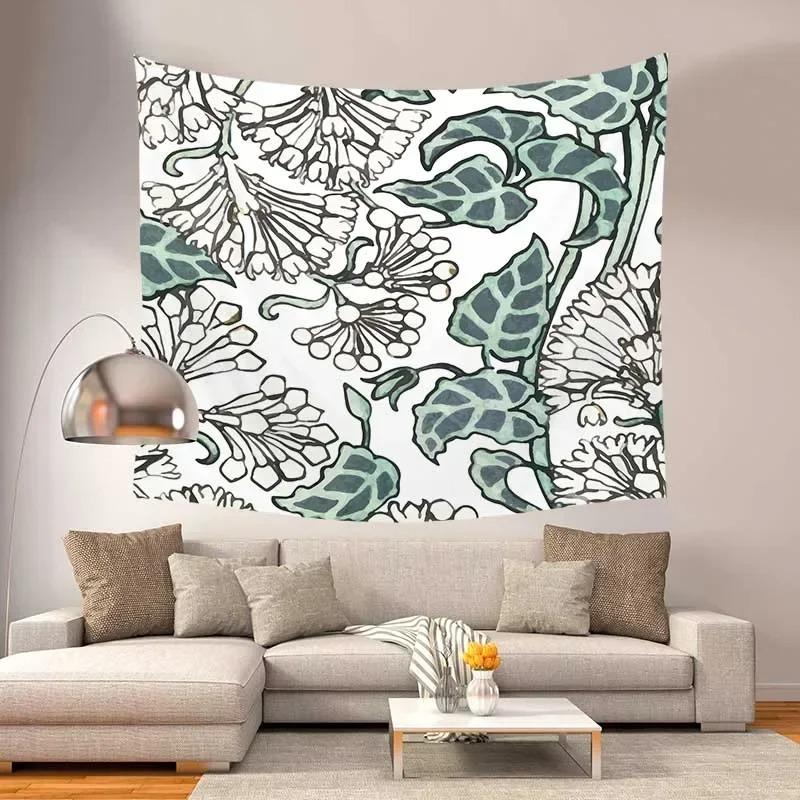 

Украшение стен дома Гобелен Ретро Ботанический Художественный Узор Подвесной Тканый Гобелен Офис Гостиная 230x180cm