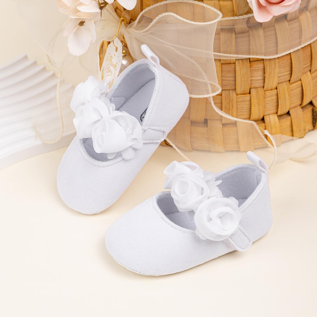Cotton Sole Anti-slip Baby Shoes Moccasin Cute Flower Princess Girls Shoes Newborn Toddler First Walker Crib Shoes 0-18m