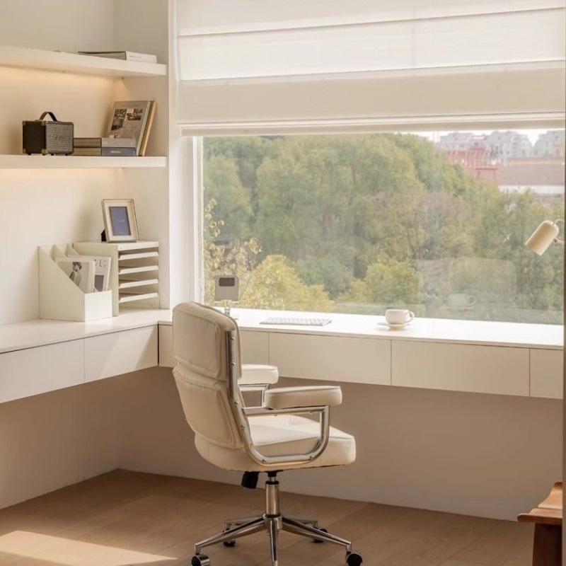 Japanese Style Blackout Roman Curtains - Light-Transmitting, Non-See-Through Electric Roller Blinds for Study, Tea Room, Living Room, and Balcony.