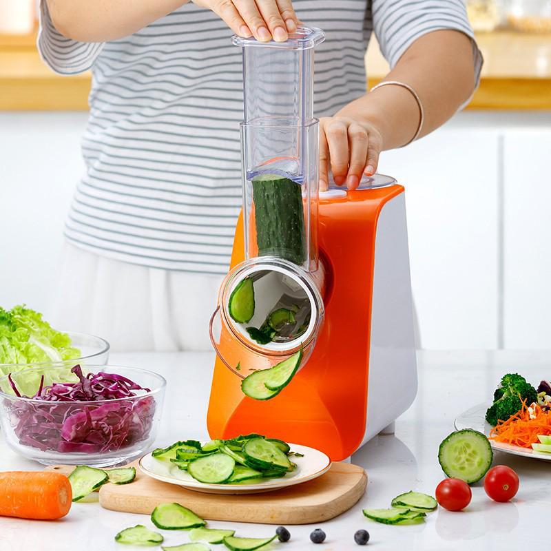 Multifunctional Electric Vegetable Cutter: Slicer, Shredder, Peeler, Grater for Kitchen Use
