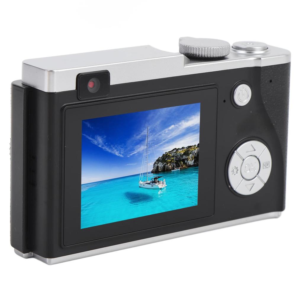 4K Digital Camera for Photography, 64MP Vlogging Camera with 16x Zoom, Vintage CCD Selfie Camera, 2.4-inch Screen Compact Camera, Retro Travel Camera