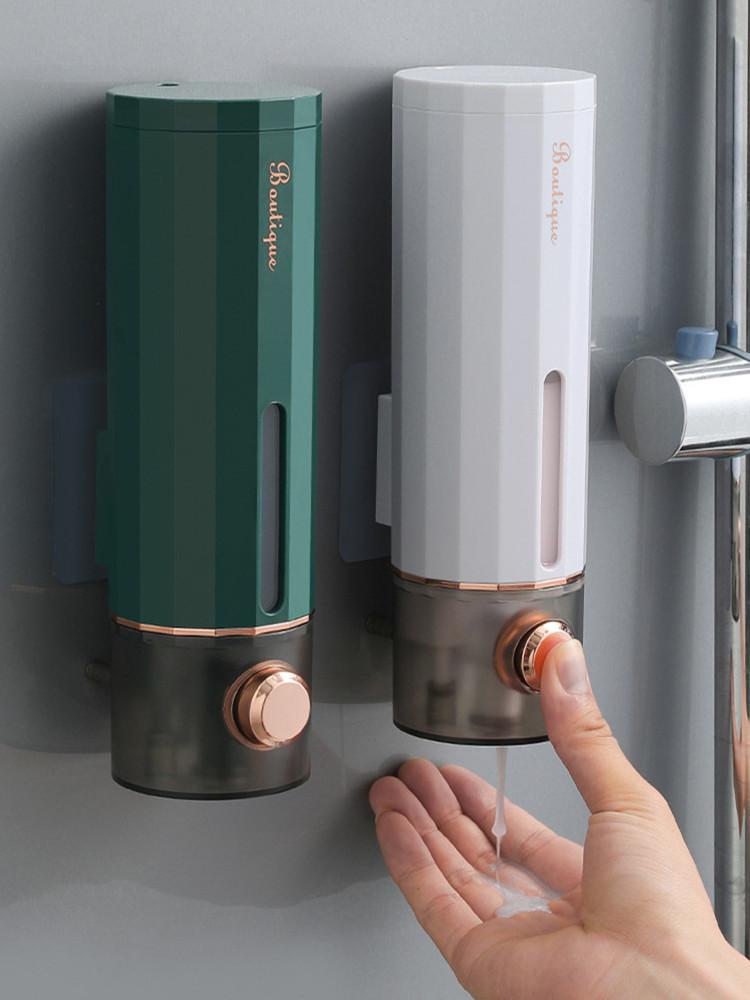 450ml Soap Dispenser Nail Free Liquid Soap Dispensers Hand Washer ABS Wall Mounted White Green Bathroom Accessories