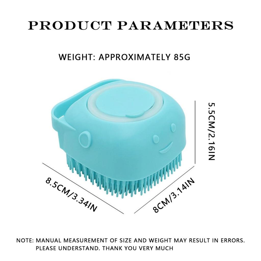 Pet Dog Shampoo Brush Cat Massage Comb Grooming Brush Suitable for Bathing Long and Short Hair Pets Soft Silicone Rubber