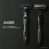 AUGER 5-blade razor combo pack holder + 6 replacement blades (Kai Corporation blade type men)
