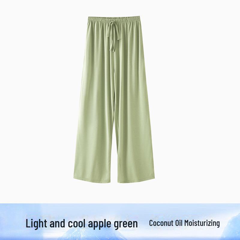 Women's Summer Modal Loose Wide-Leg Pajama Trousers - Breathable and Outdoor-Friendly Ice Silk Home Pants.