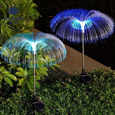 Solar Powered Fiber Optic Jellyfish Garden Light
