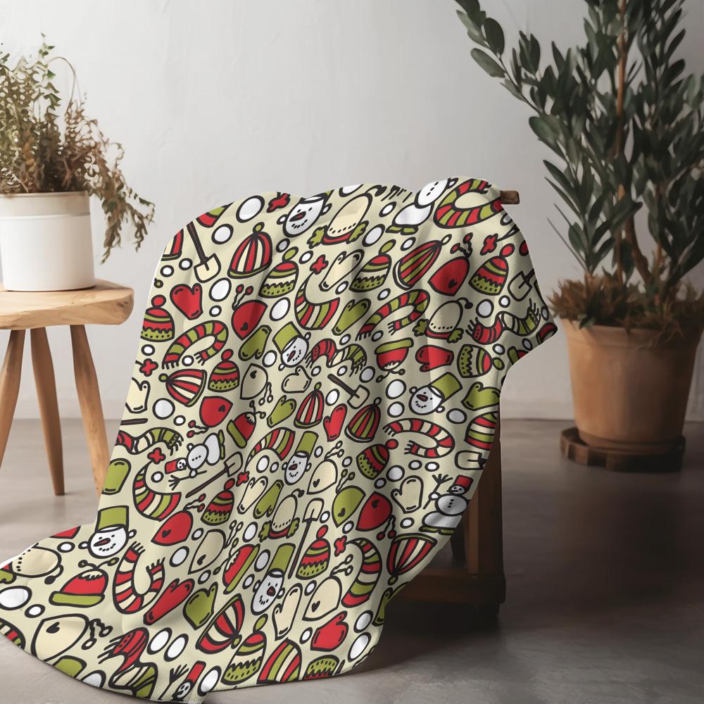 Уютный флисовый плед Мягкий теплый Декор для дома Подарок Постельное белье для общежития Легкий плюшевый плед 75x90cm