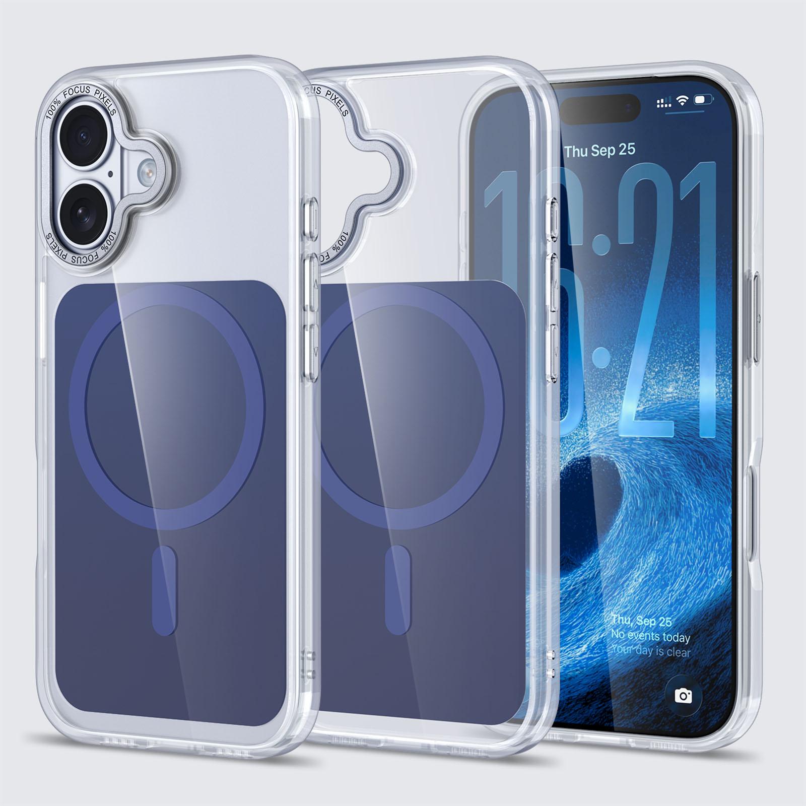 

For iPhone 17 Case Skin-touch Acrylic + TPU Cover Compatible with MagSafe