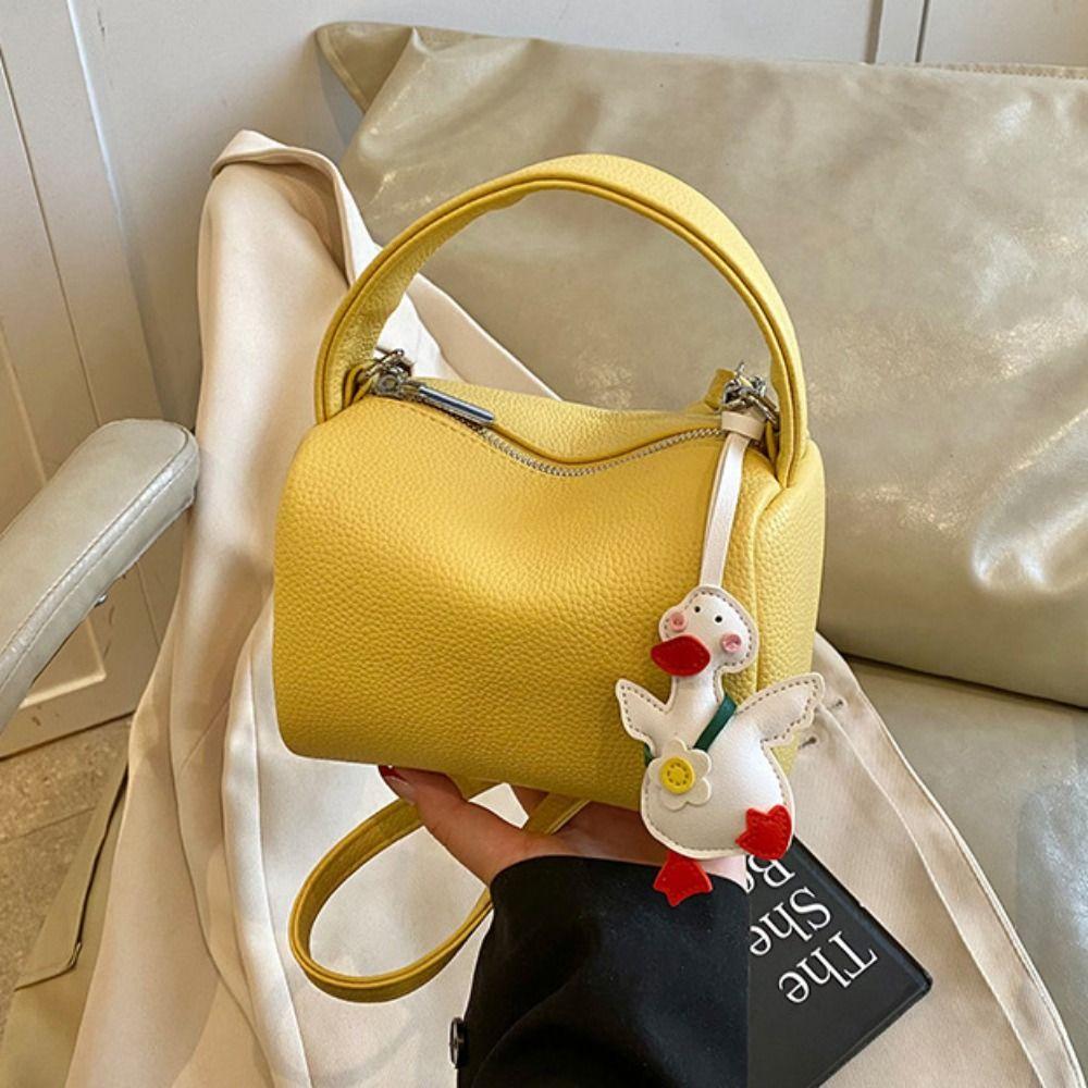 Soild Color Pillow Handbag Luxury Women Clutch Purse Trendy Boston Crossbody Bag  Ladies