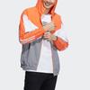 Adidas Pánská bunda s kapucí Neo Color Block s vyšívaným logem Pánská bunda Oranžová GP5701