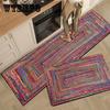 2PCS Directional Product Kitchen Dvoudílná sada Retro Bohemian Style Protiúnavový protiskluzový koberec