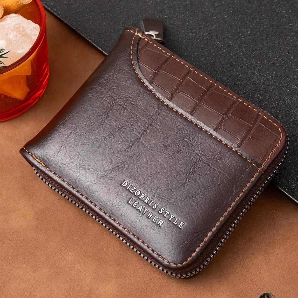 Leder Herren Geldbörse Luxus Herren Geldbörse Männlich Reißverschluss Kartenhalter Mit Münzfach Geldbörsen Geschenke Für Männer Geldbeutel Mini Geldbörse Herren Geldbörse Leder