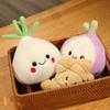 20cm Cartoon Cute Vegetable Fairy Plush Doll With Legs Onion Garlic Ginger Plush Toy Kitchen Home Decoration Gift For Children
