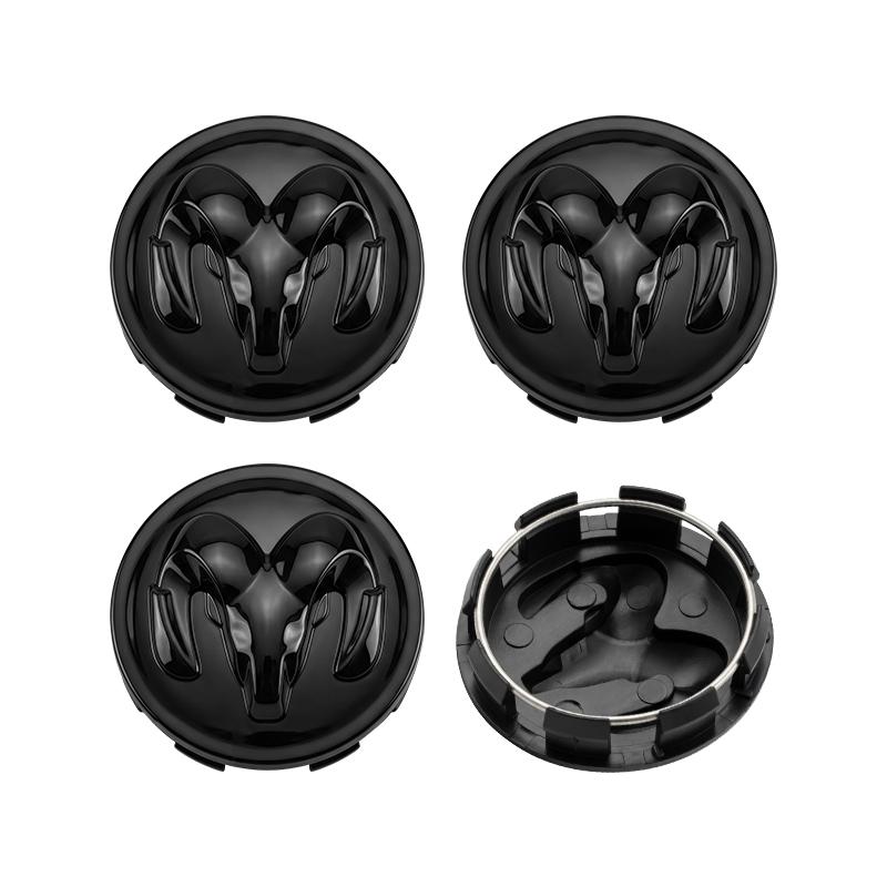 4 Stück 64mm Radnabenkappen Ersatz Radnabenemblem für Dodge Durango Challeager NITRO SRT Charger Journey Ram 1500