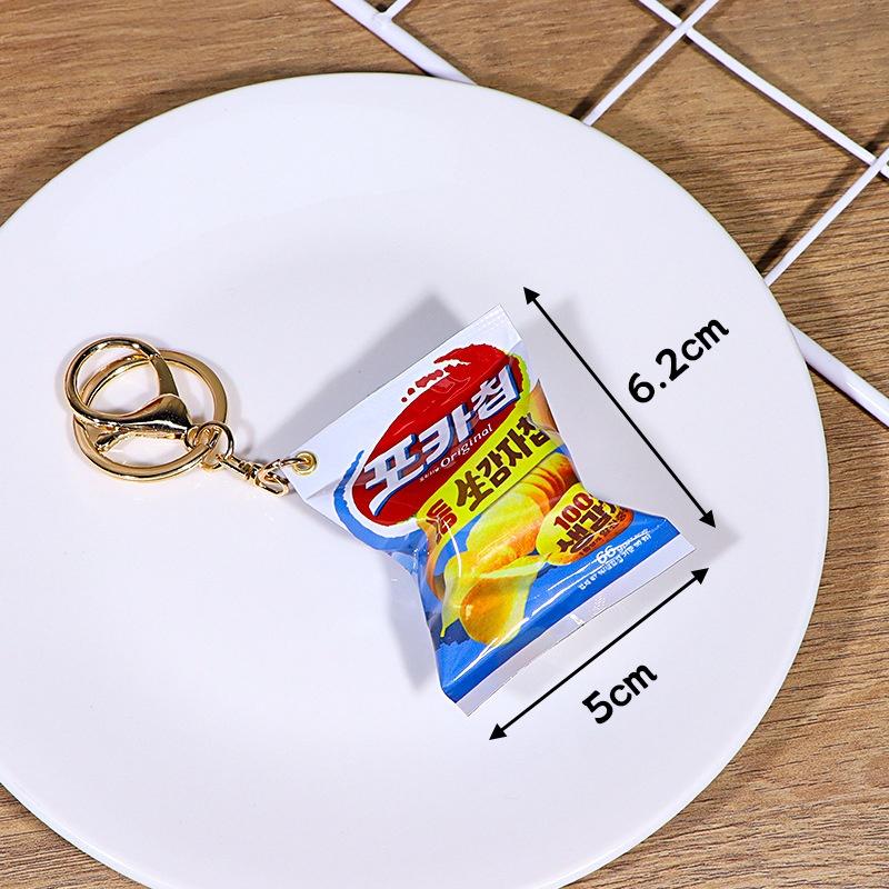 

Имитация Корейские Чипсы Закуска Пакет Брелок Мини Закуска Подвеска Брелок для Ключей Машины Шарм для Рюкзака Украшение Ювелирное Изделие Подарок