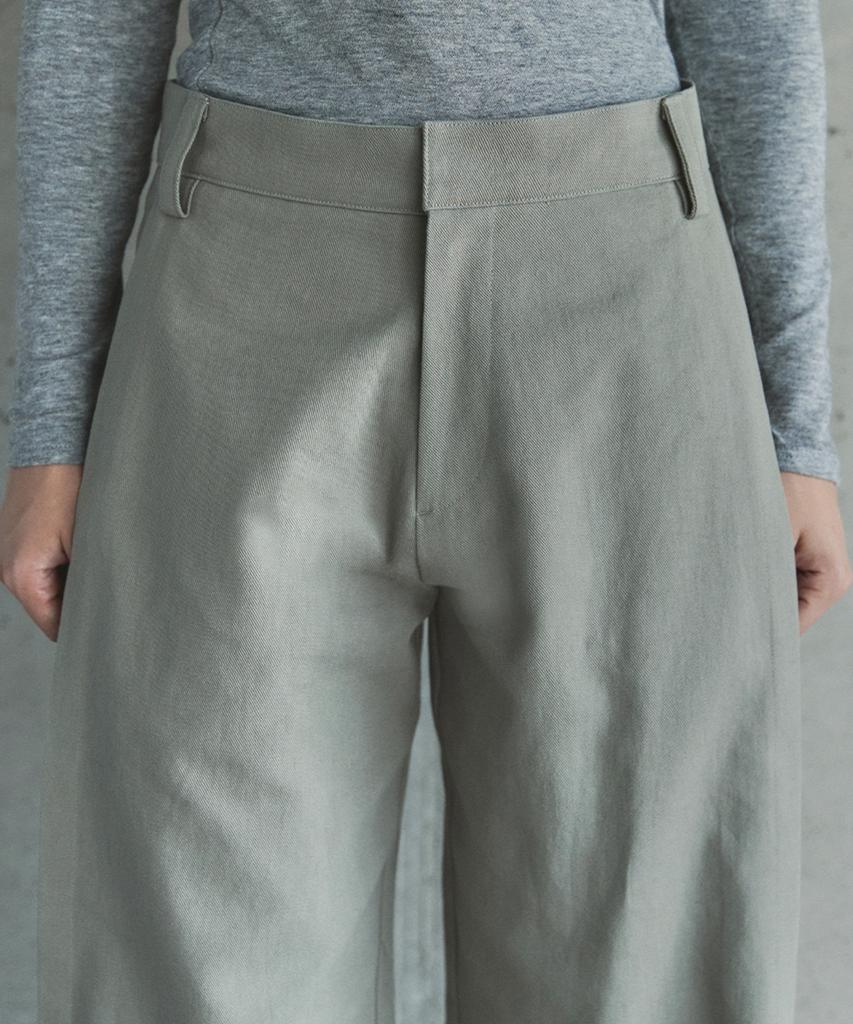 IHR Side Tuck Cotton Pants / Khaki
