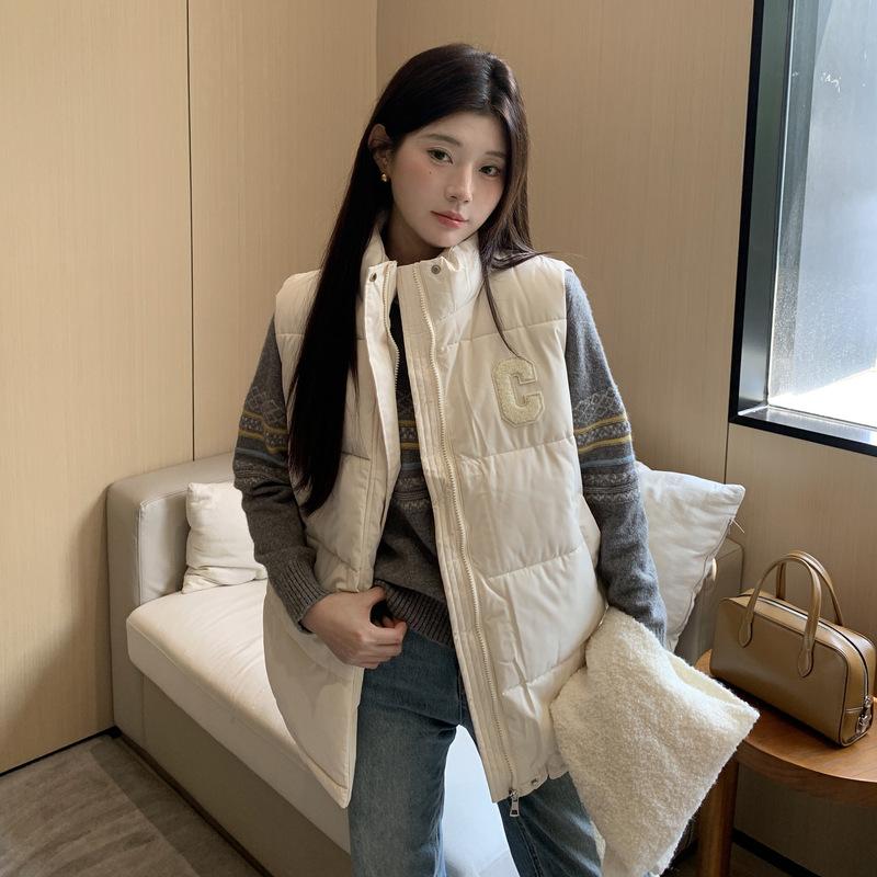 

Korean Sleeveless Cotton Vest Jacket For Small Men New Fashion Trend S бежевый