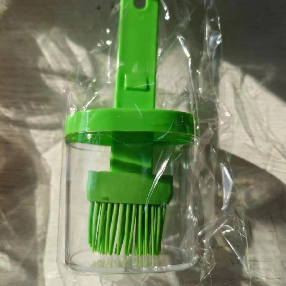 Silicone Oil Bottle Brush Integrated With Lid High Temperature Resistant Barbecue Baking Brush Oil Oil Brush