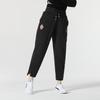 Puma Cny Year Of The Dragon Collection New Year Solid Color Lace-Up Nine-Point Knitted Sports Pants Women pants Black 627271-01