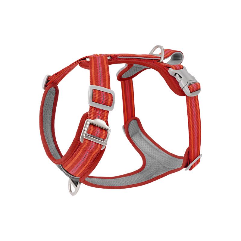 Shock-Absorbing Reflective Dog Harness with Double Handle for Large Breeds